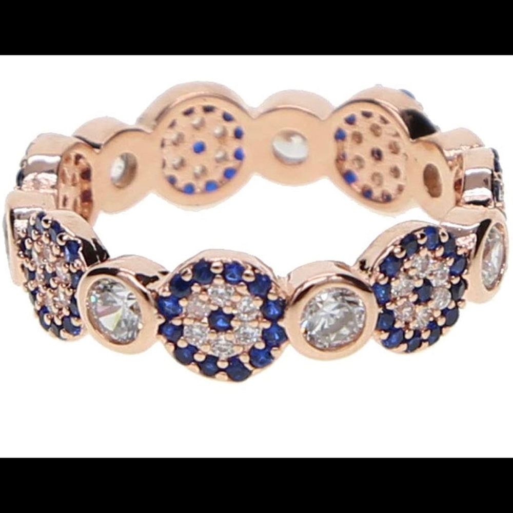 NWT-Rose Gold Eternity Band Ring Turkish Boho Fashion Jewelry
